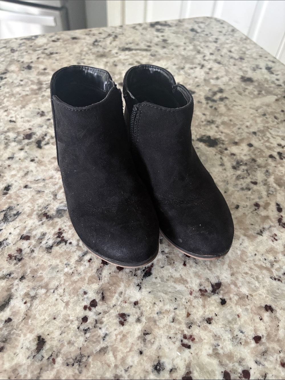 Cat & Jack Black Suede Ankle Booties